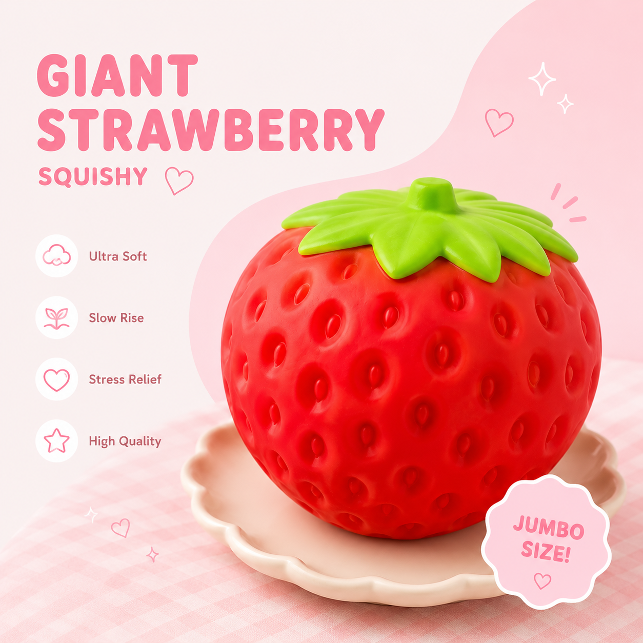 Giant Strawberry Squishy